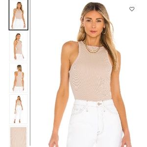 AGOLDE Rib Tank, Color Latte, XS